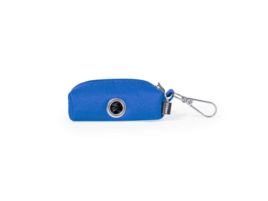 Dispensador de bolsas para mascotas en RPET con mosquetón y 15 bolsas