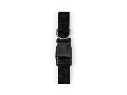Collar resistente ajustable para mascotas con cierre seguro y accesorio metálico