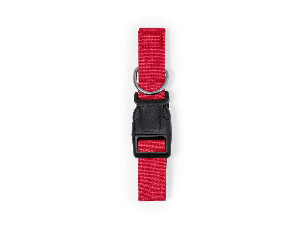 Collar resistente ajustable para mascotas con cierre seguro y accesorio metálico