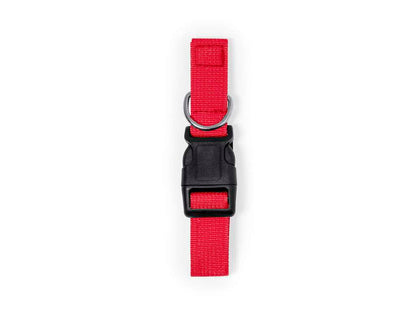 Collar resistente ajustable para mascotas con cierre seguro y accesorio metálico