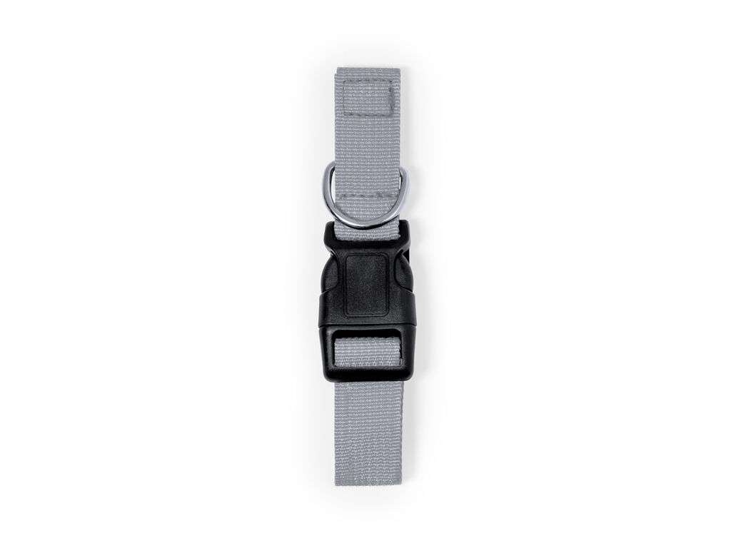 Collar resistente ajustable para mascotas con cierre seguro y accesorio metálico