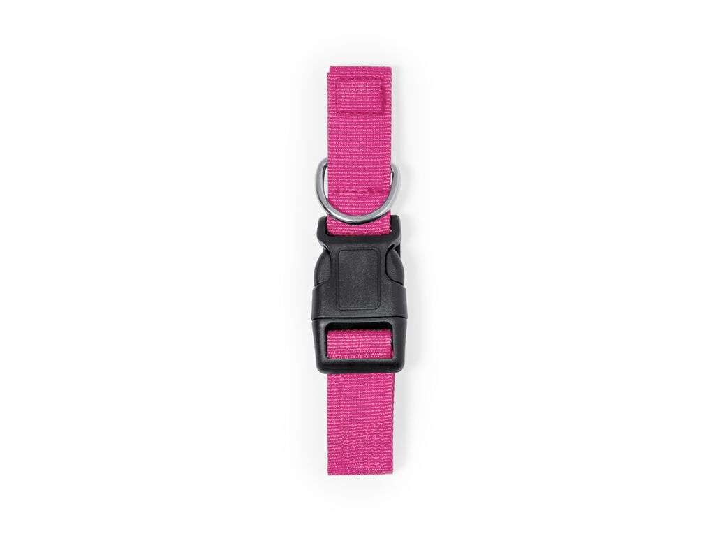 Collar resistente ajustable para mascotas con cierre seguro y accesorio metálico