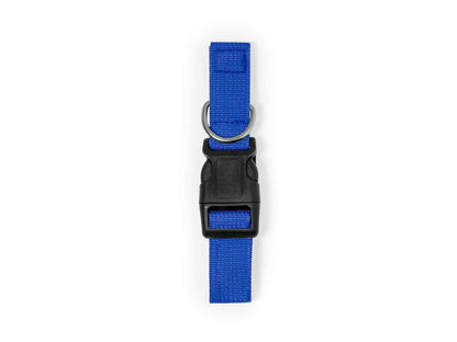 Collar resistente ajustable para mascotas con cierre seguro y accesorio metálico