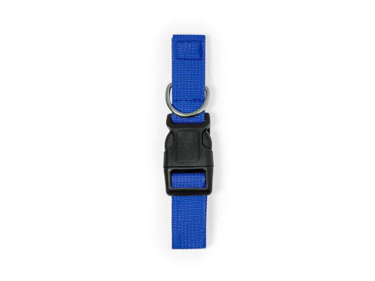 Collar resistente ajustable para mascotas con cierre seguro y accesorio metálico