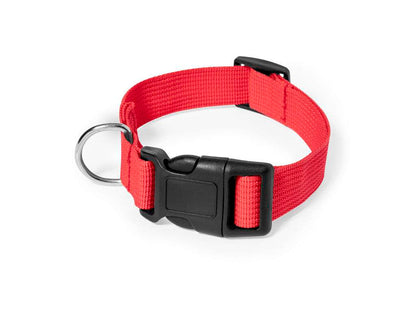Collar resistente ajustable para mascotas con cierre seguro y accesorio metálico