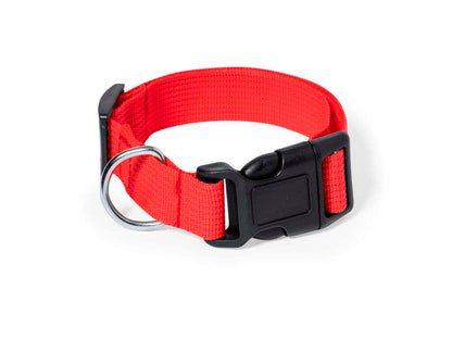 Collar resistente ajustable para mascotas con cierre seguro y accesorio metálico