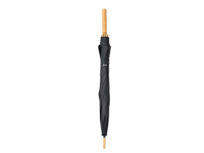 Paraguas Gotley 105cm negro con mango de bambú y varillas antiviento