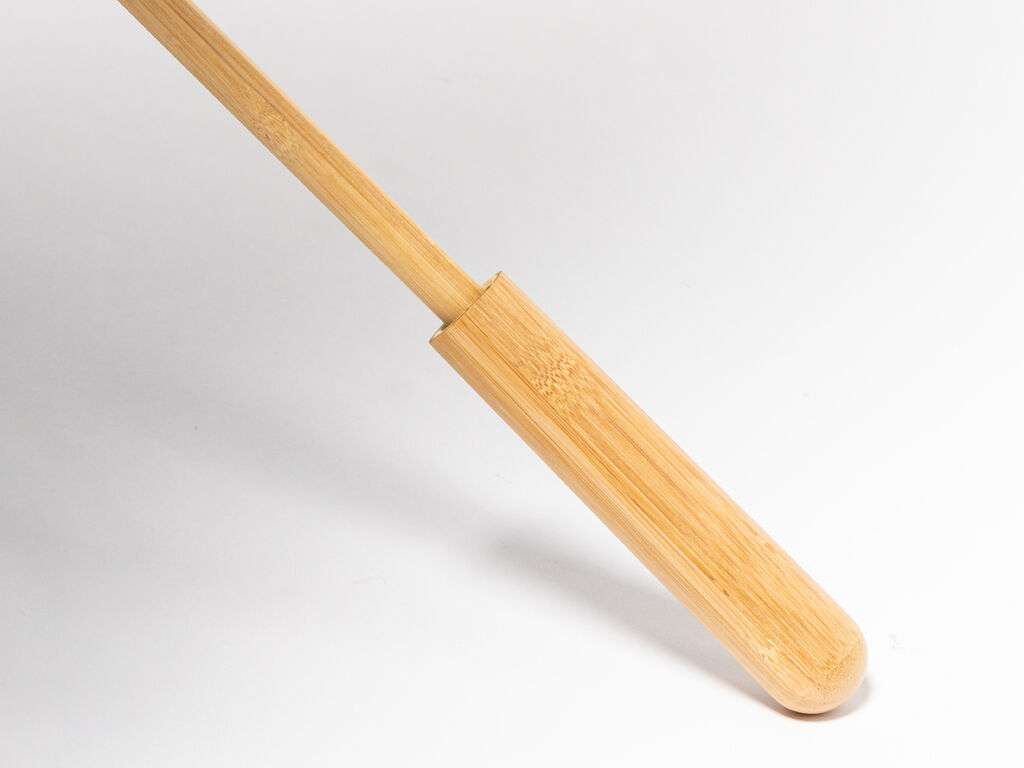 Paraguas Gotley 105cm negro con mango de bambú y varillas antiviento