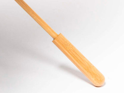 Paraguas Gotley 105cm negro con mango de bambú y varillas antiviento