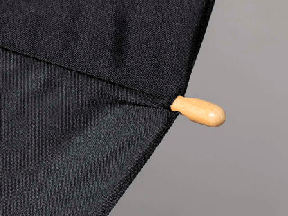Paraguas Gotley 105cm negro con mango de bambú y varillas antiviento