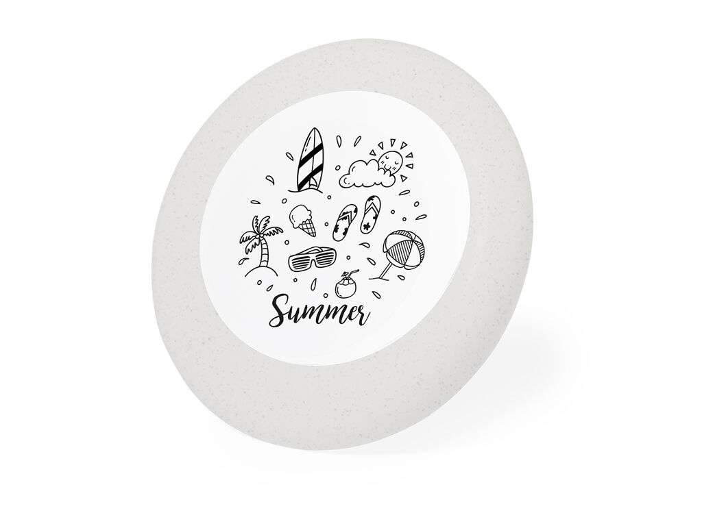 Frisbee de caña de trigo personalizable con ceras para colorear