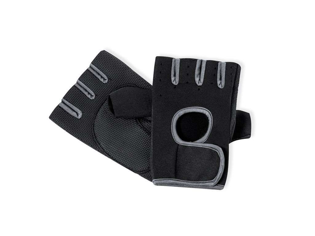 Guantes deportivos transpirables con cierre de velcro - Color negro