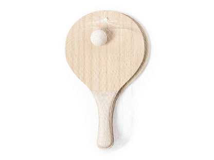Par de palas de playa de madera para sublimación con pelota incluida