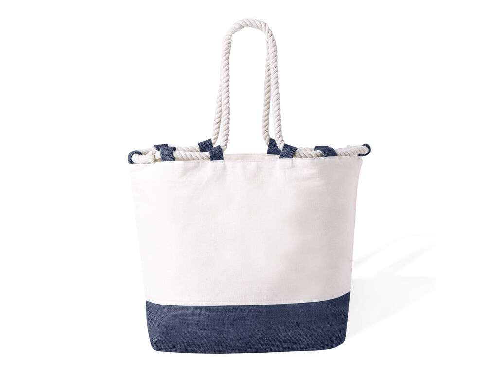 Bolsa de algodón resistente con asas largas y capacidad hasta 10 kg