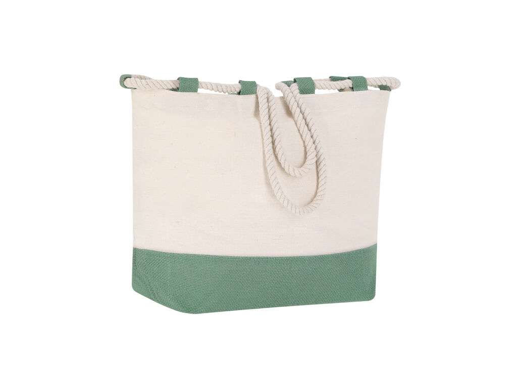 Bolsa de algodón resistente con asas largas y capacidad hasta 10 kg