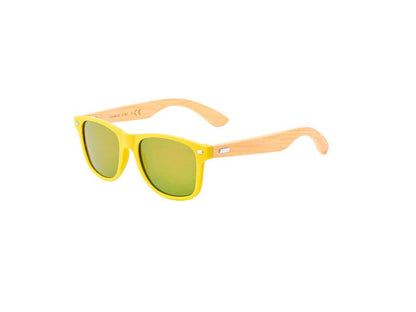 Gafas de sol Ferguson de bambú con protección UV400 y lentes espejo