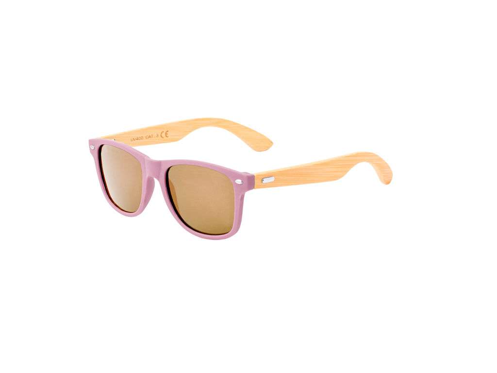 Gafas de sol Ferguson de bambú con protección UV400 y lentes espejo