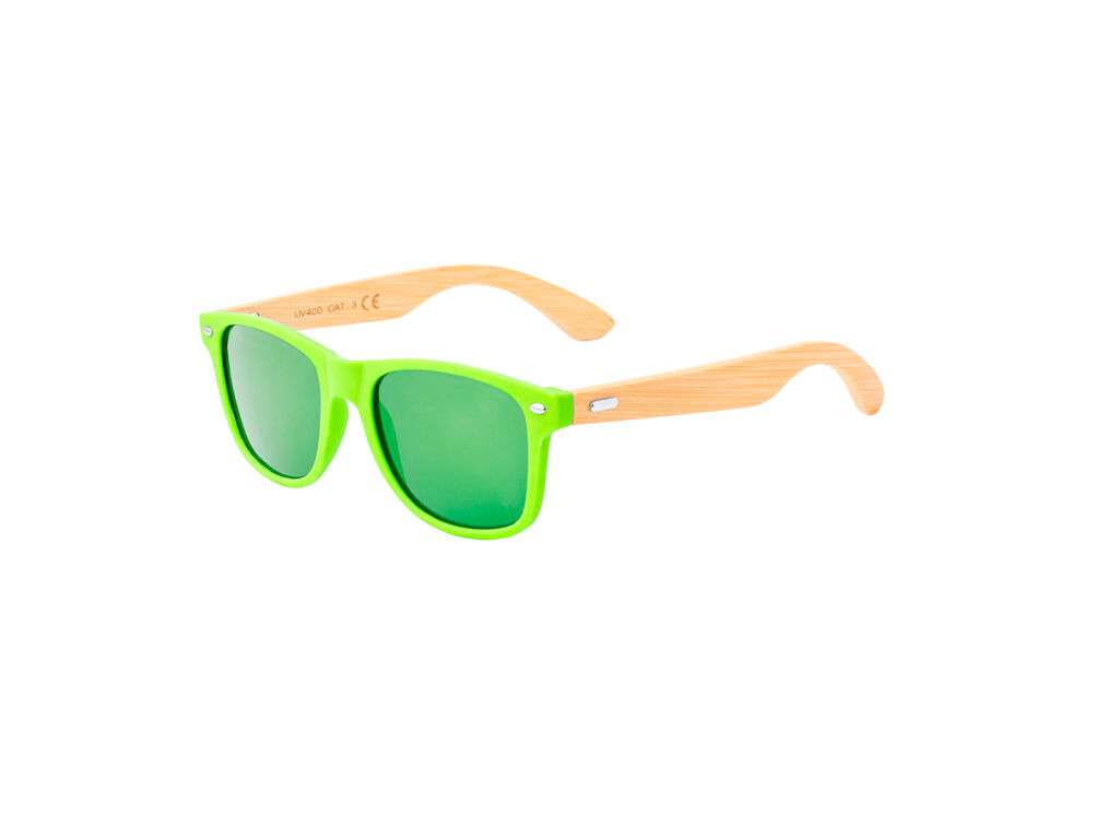 Gafas de sol Ferguson de bambú con protección UV400 y lentes espejo