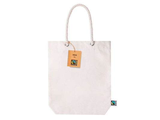Bolsa de algodón natural Fairtrade resistente y sostenible