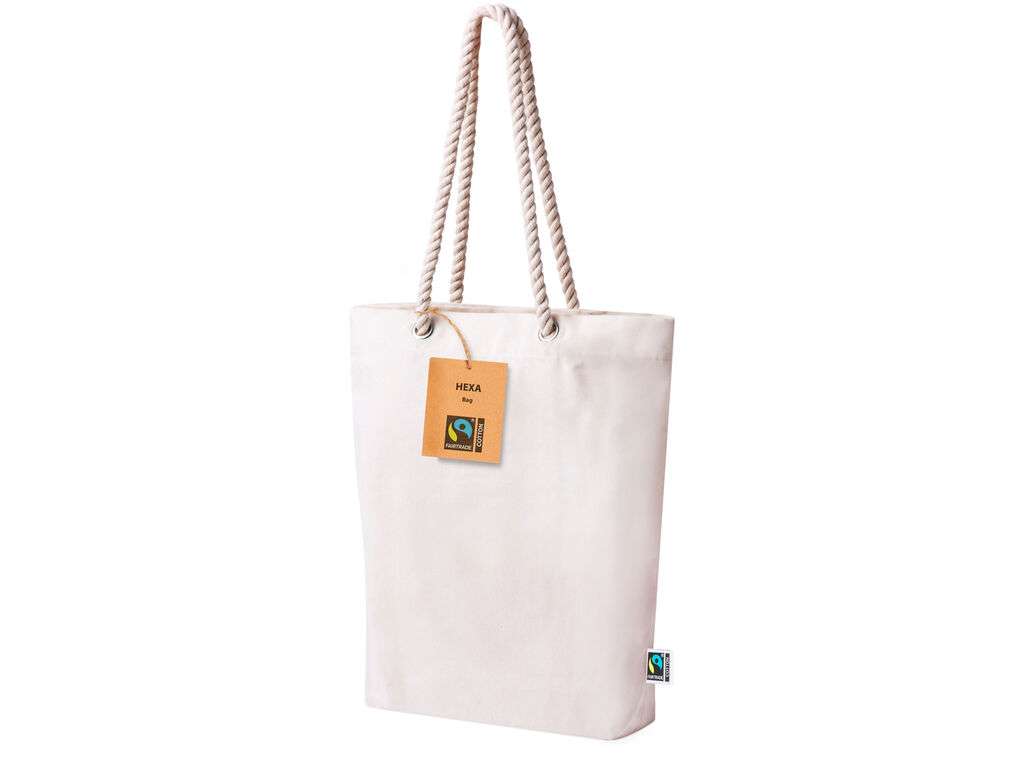 Bolsa de algodón natural Fairtrade resistente y sostenible