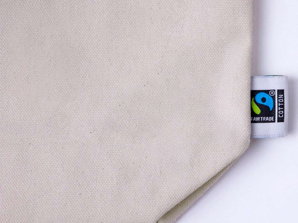 Bolsa de algodón natural Fairtrade resistente y sostenible