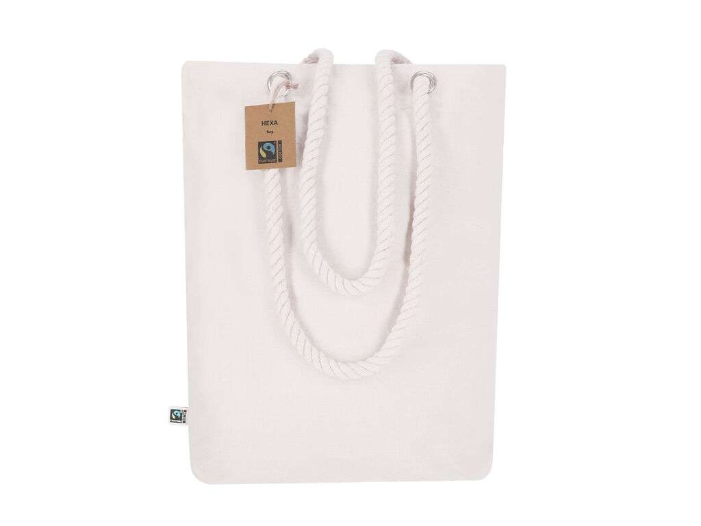 Bolsa de algodón natural Fairtrade resistente y sostenible