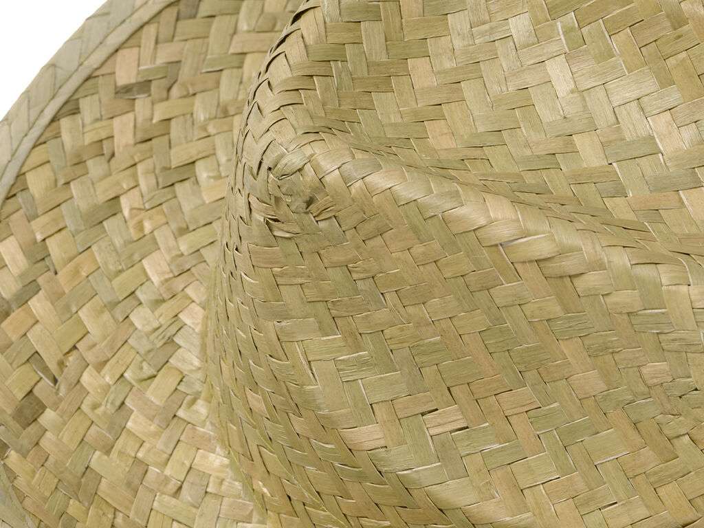 Sombrero de paja transpirable color verde natural para verano