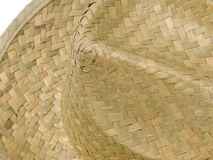 Sombrero de paja transpirable color verde natural para verano