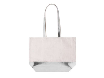 Bolsa de algodón reciclado y polipiel metalizada resistente 8 kg