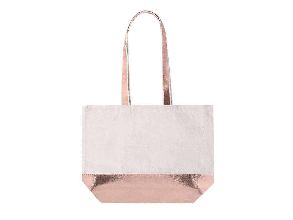 Bolsa de algodón reciclado y polipiel metalizada resistente 8 kg