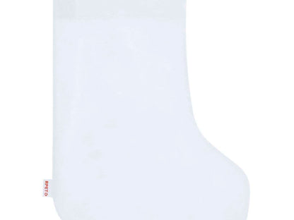 Calcetín navideño blanco RPET para colorear con ceras - Mordy