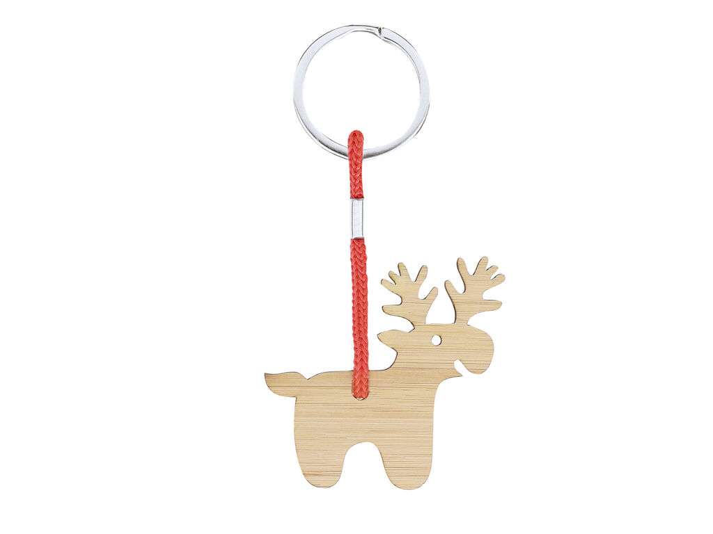 Llavero de bambú con diseños navideños originales y sostenibles