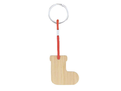 Llavero de bambú con diseños navideños originales y sostenibles