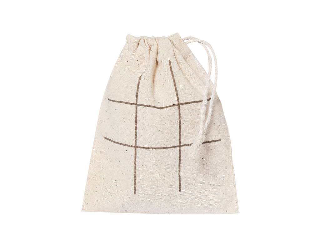 Juego Tres en Raya en Corcho Natural con Bolsa de Algodón