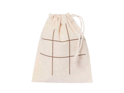 Juego Tres en Raya en Corcho Natural con Bolsa de Algodón