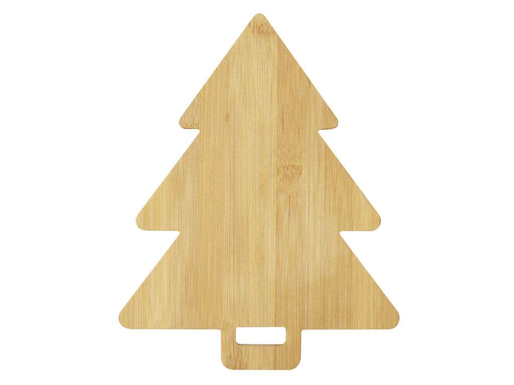 Tabla de Cocina de Bambú con Diseño Árbol de Navidad - Resistente y Ecológica