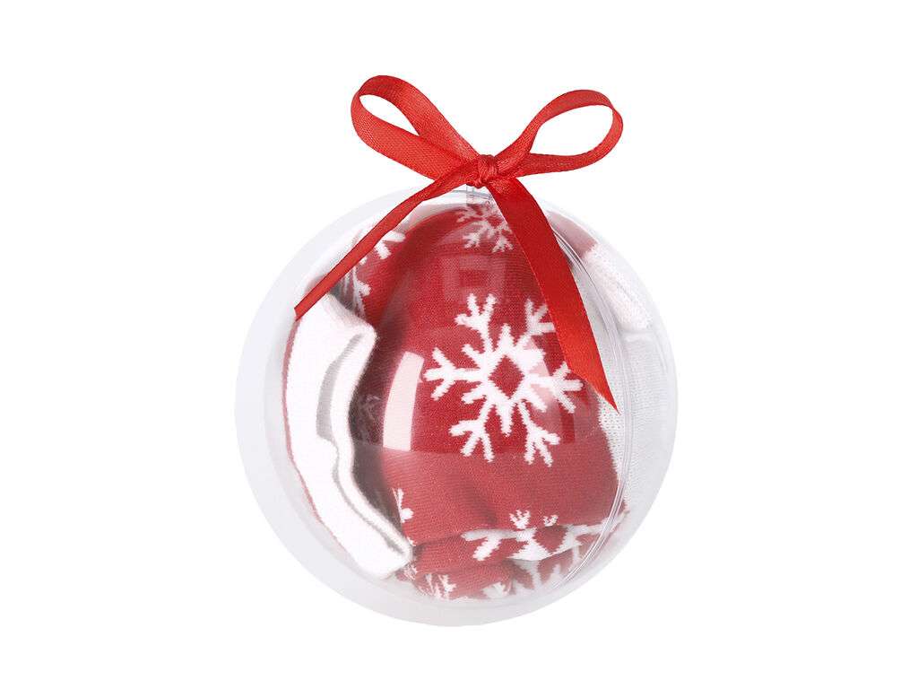 Calcetines Navideños Suaves en Bola de Navidad Transparente