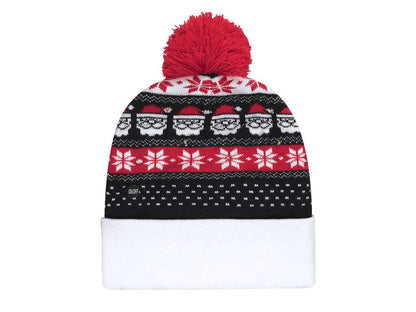 Gorro Navideño LED con Pom Pom y Luz Intermitente - Plumex