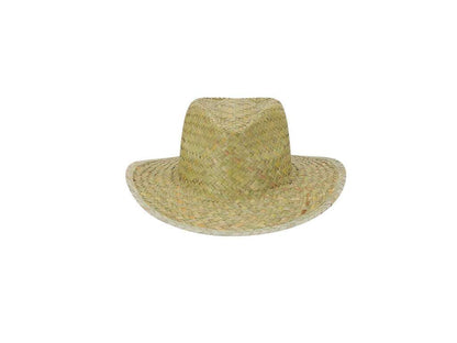 Sombrero de paja verde natural trenzada con cinta interior cómoda
