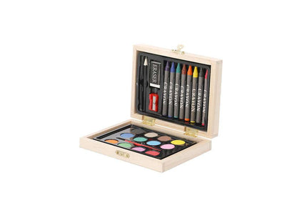 Set de 24 piezas para colorear en estuche de madera con cierre metálico