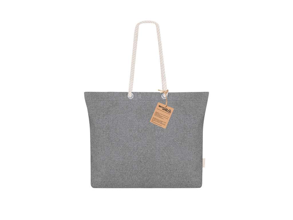 Bolsa de algodón reciclado Coulan con asas largas y diseño trenzado
