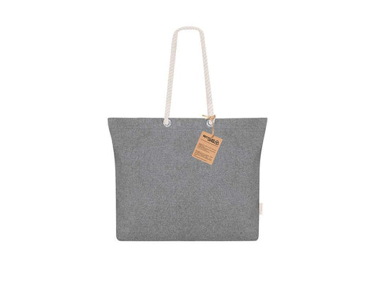 Bolsa de algodón reciclado Coulan con asas largas y diseño trenzado