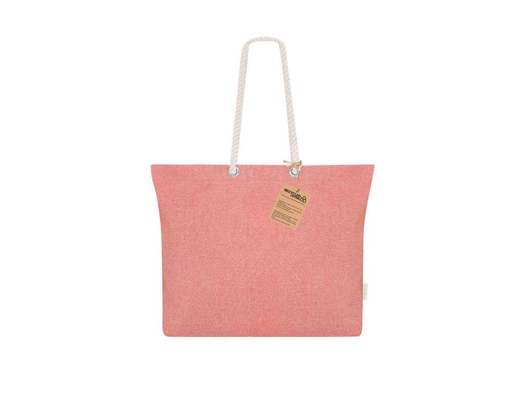 Bolsa de algodón reciclado Coulan con asas largas y diseño trenzado