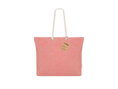 Bolsa de algodón reciclado Coulan con asas largas y diseño trenzado