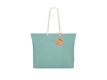 Bolsa de algodón reciclado Coulan con asas largas y diseño trenzado