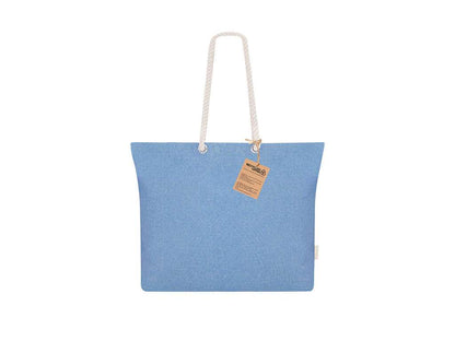 Bolsa de algodón reciclado Coulan con asas largas y diseño trenzado