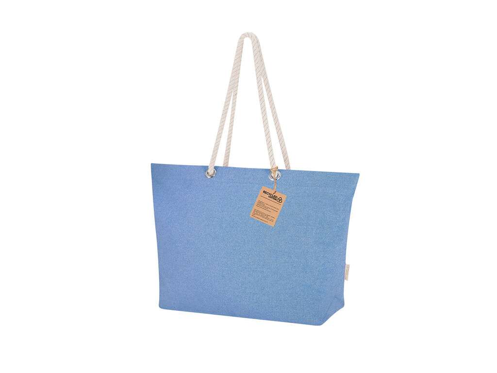Bolsa de algodón reciclado Coulan con asas largas y diseño trenzado