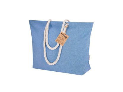 Bolsa de algodón reciclado Coulan con asas largas y diseño trenzado