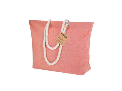 Bolsa de algodón reciclado Coulan con asas largas y diseño trenzado