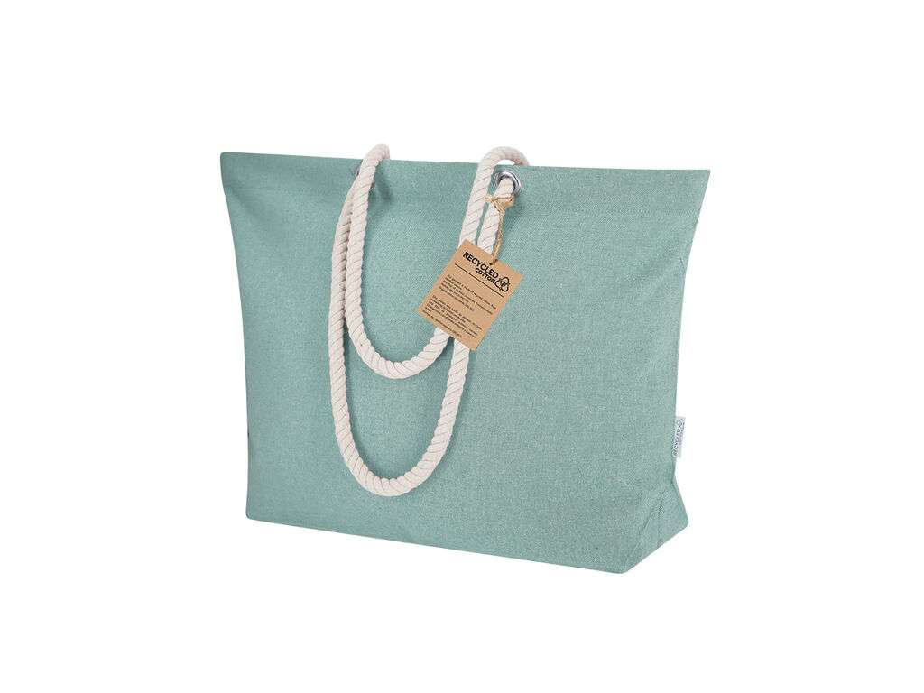 Bolsa de algodón reciclado Coulan con asas largas y diseño trenzado